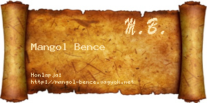Mangol Bence névjegykártya